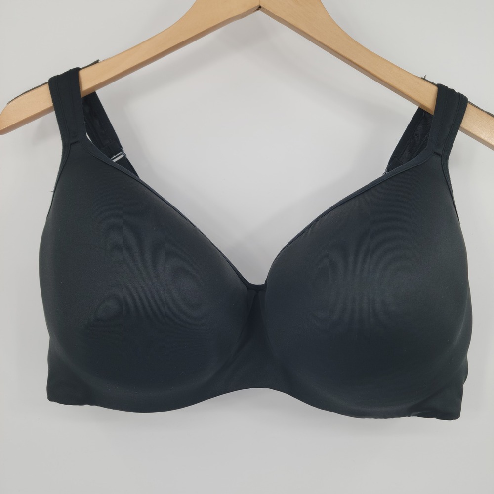 Cacique Balconette Bra Women 44DDD Black Lightly Lined Underwire Comfort